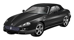 黑色玛莎拉蒂跑车flash动画